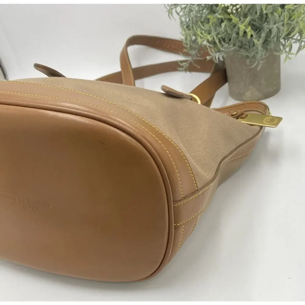 Dooney & Bourke VINTAGE T307, N°362308, made in USA, Tan Small Bucket‎ Bag